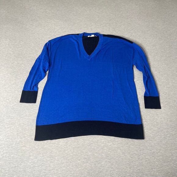 Michael Kors Women’s Amalfi Color Block V-neck Pullover Sweater - Picture 8 of 8